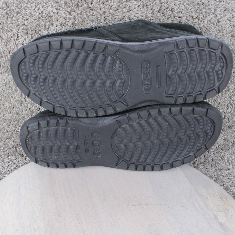 Crocs Santa Cruz Triple Black Canvas Slip On Loafers Mens 12 - Picture 5 of 7